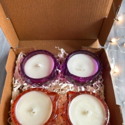 Coloured Diya’s – Lavender and Sandalwood Cedar